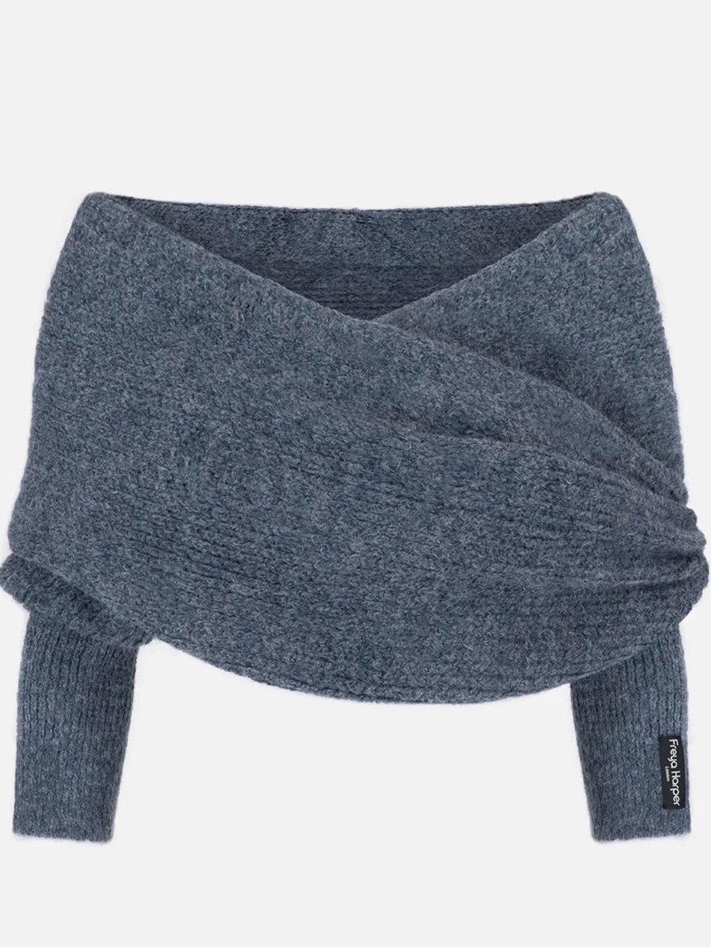 Freya Harper London Lush Multifunctional Scarf Dark Gray Standard Size 79”